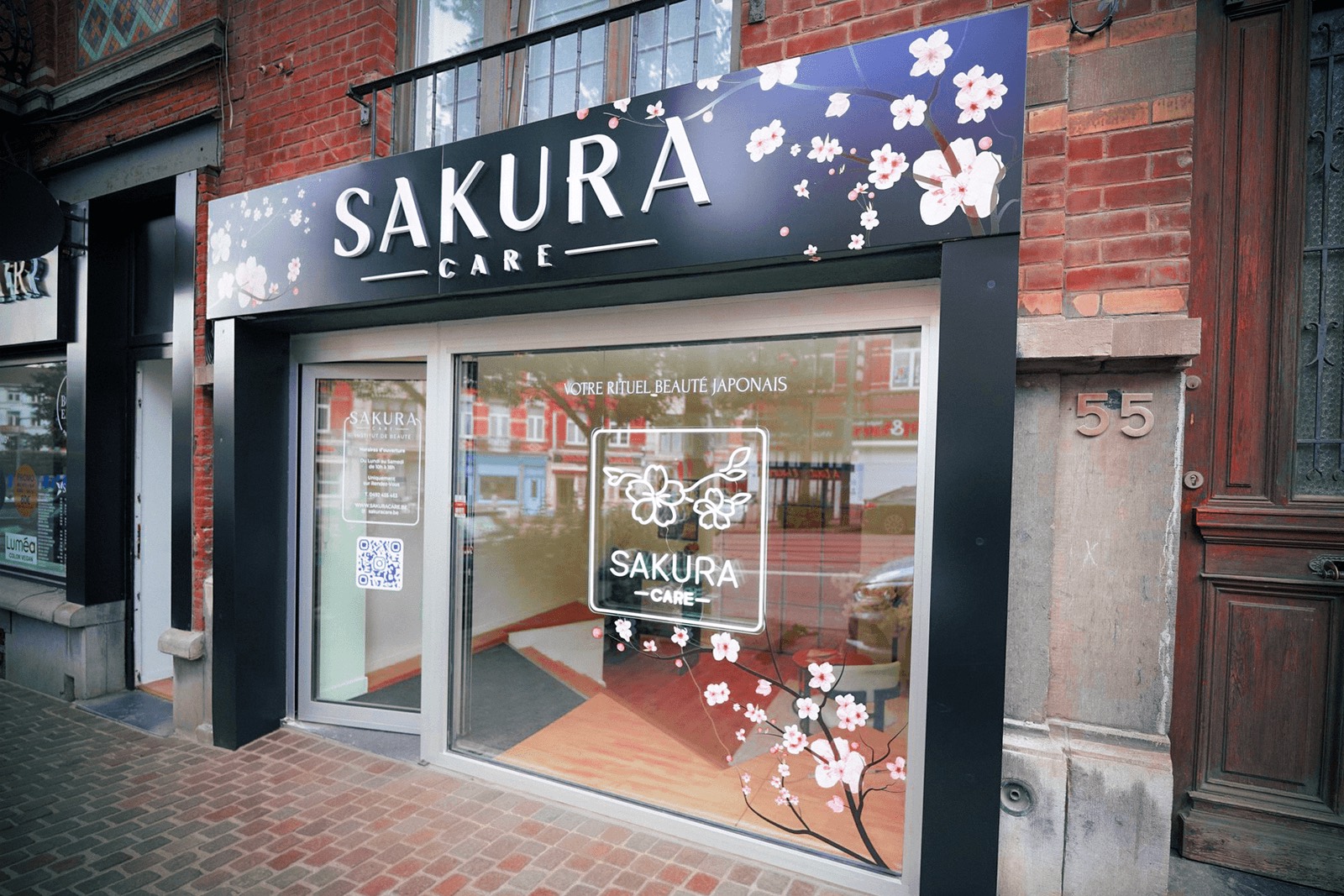 La façade de l’institut Sakura Care × MENARD, avenue des Celtes 55